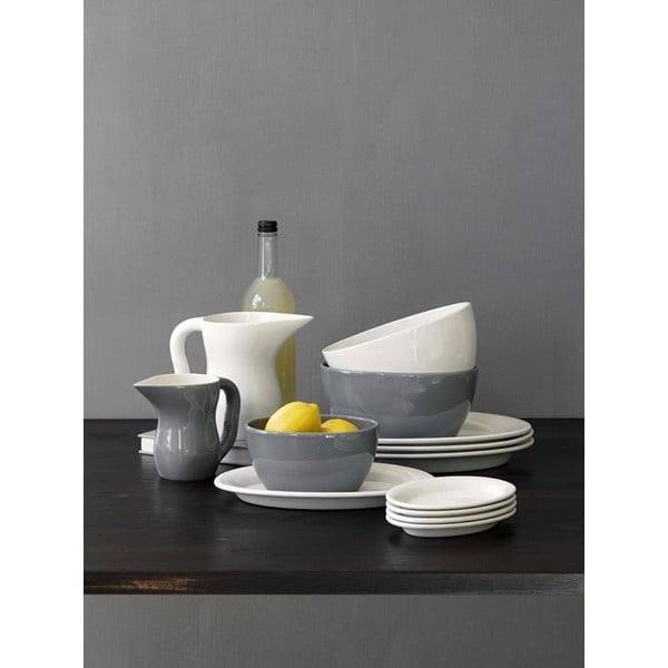 Bijela ovalna zdjela od kamenine Kähler Design Ursula, 22 x 13,5 cm-image-1