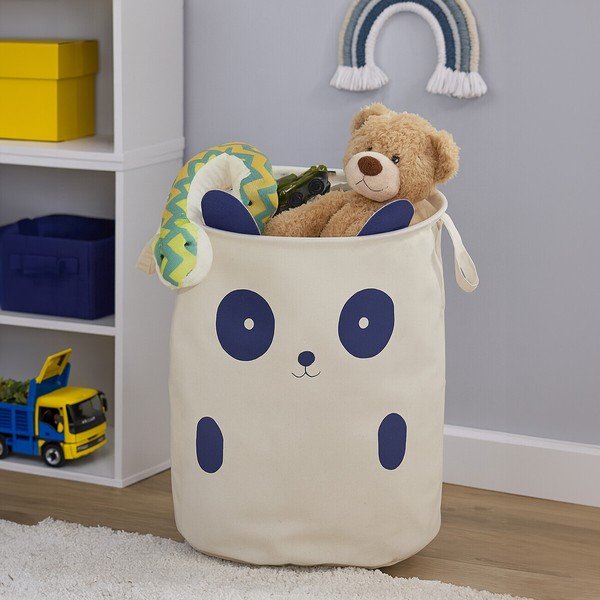 Bijela tekstilna dječja kutija za pohranu ø 38x48 cm Mimo Panda Face – Premier Housewares-image-3