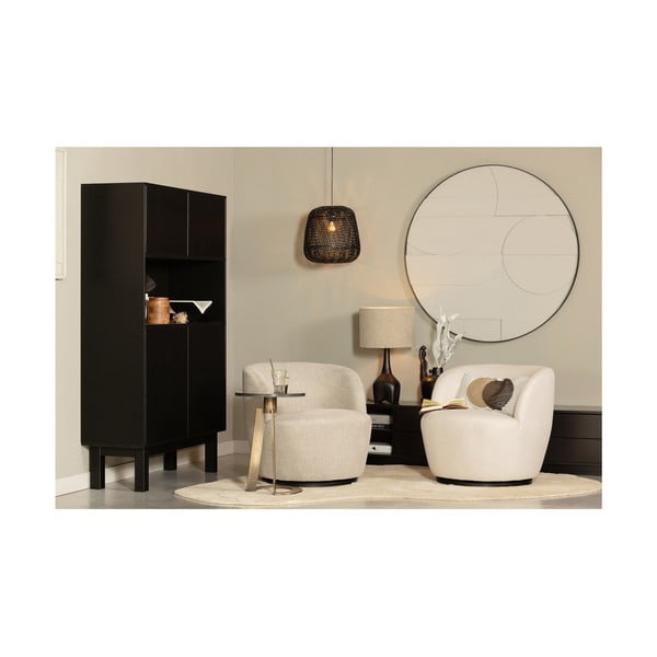 Crni ormarić od masivnog bora 110x170 cm Finca – WOOOD-image-1