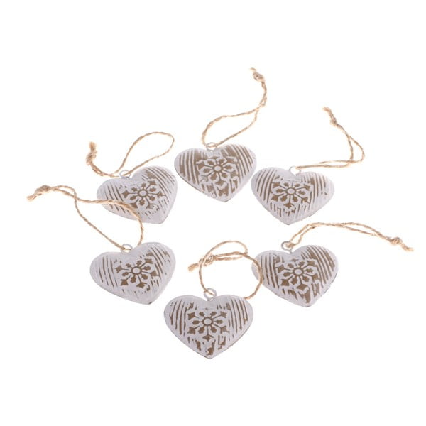 Set od 6 ukrasnih visećih srca Dakls Hearts