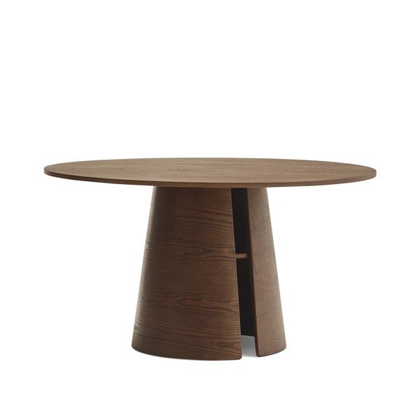 Okrugao blagovaonski stol u dekoru jasena ø 137 cm Cep – Teulat-image-1
