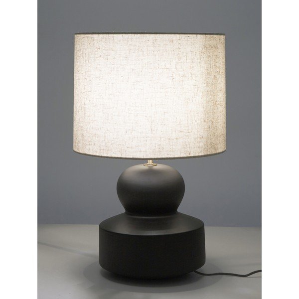 Crno-bež keramička stolna lampa Westwing Collection Georgina, visina 52 cm-image-1