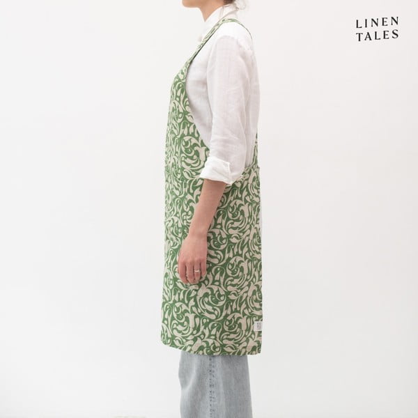 Lanena pregača Evergreen Damask – Linen Tales-image-2