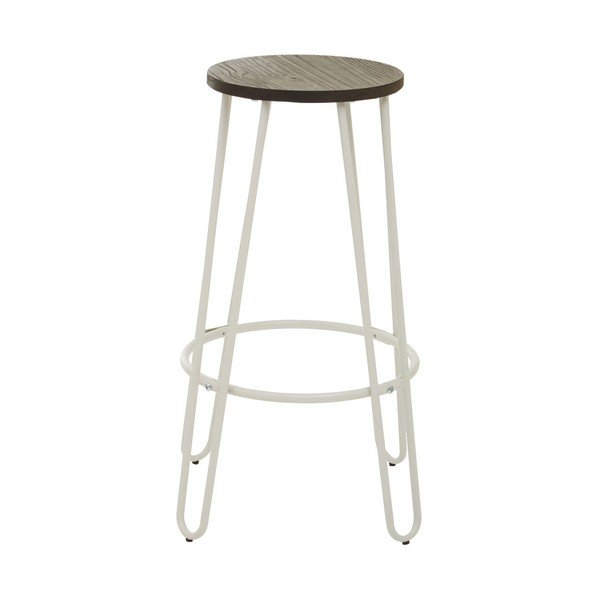 Bijela/u prirodnoj boji barska stolica od čvrstog brijesta (visine sjedala 75 cm) District – Premier Housewares-image-2