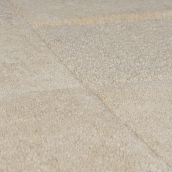 Bež ručno rađena vunena staza 60x230 cm Checkerboard – Flair Rugs-image-3