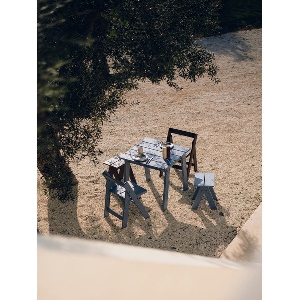 Plava vrtna stolica od masivnog drveta Navo – noo.ma-image-3