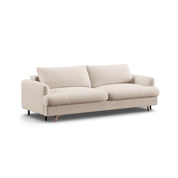 Bež sklopiva/s prostorom za odlaganje sofa 233 cm Naomi – Micadoni 