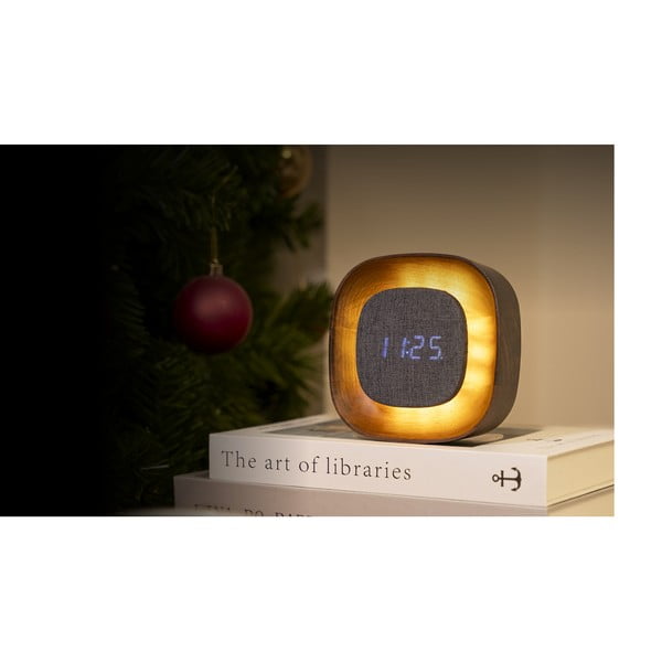 Digitalna budilica Lumos Walnut – Gingko-image-3