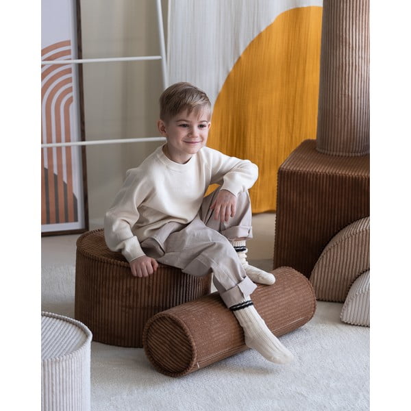 Smeđi dječji tabure od samta – Wigiwama-image-1