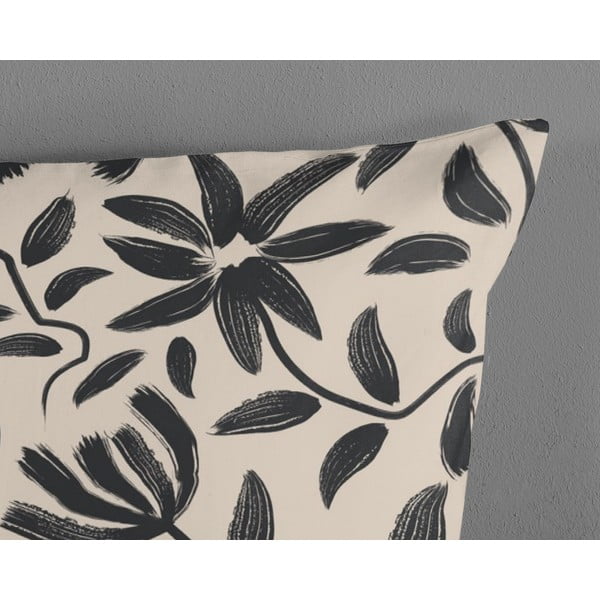 Crna/bež pamučna posteljina za krevet za jednu osobu/za produženi krevet 140x220 cm Emilia – Good Morning-image-3