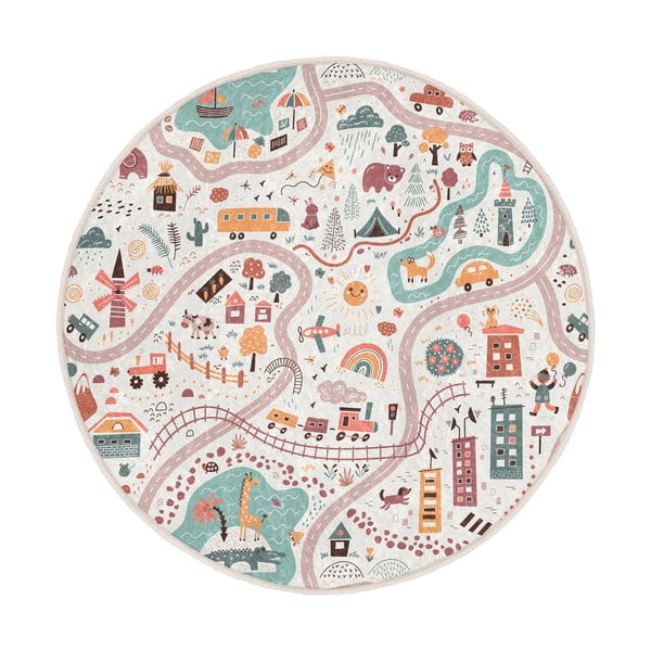 Periv dječji tepih za igru ø100 cm Furry World – Mila Home