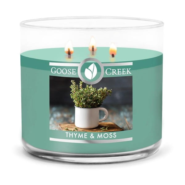 Mirisna svijeća u teglici Goose Creek Thyme & Moss, vrijeme gorenja 35 sati
