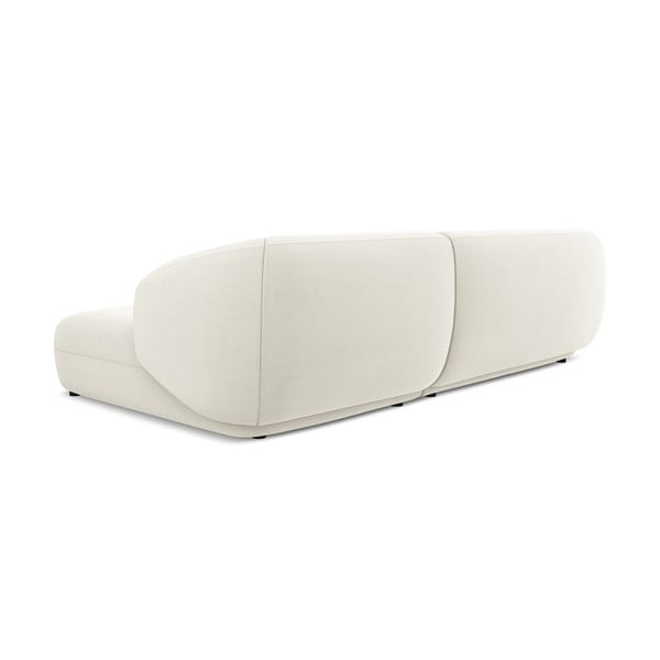 Bijela baršunasti kutna garnitura (s desnim kutom) Moana – Makamii-image-2