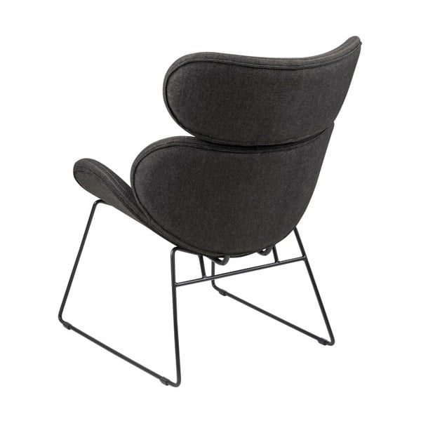 Tamno siva fotelja s crnim nogama Actona Cazar-image-3