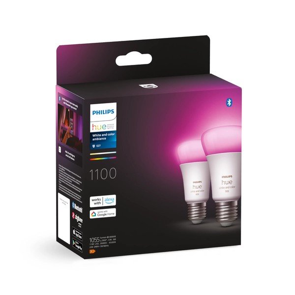 LED pametne žarulje u setu 2 kom E27, 11 W White and color ambiance – Philips Hue-image-2