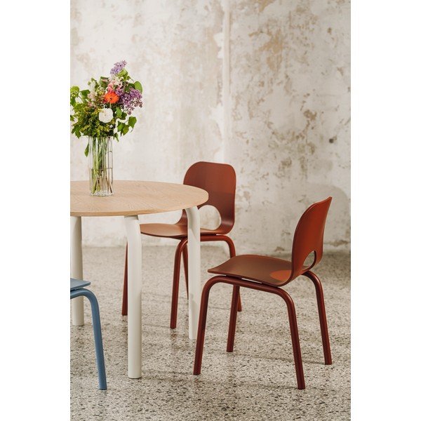 Okrugao blagovaonski stol s pločom stola u dekoru hrasta ø 100 cm Meko – noo.ma-image-3