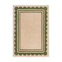 Zeleni/u prirodnoj boji ručno rađen vunen tepih 160x230 cm Lois Scallop – Flair Rugs