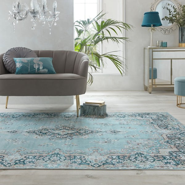Tirkizni perivi tepih 80x150 cm FOLD Colby – Flair Rugs-image-4