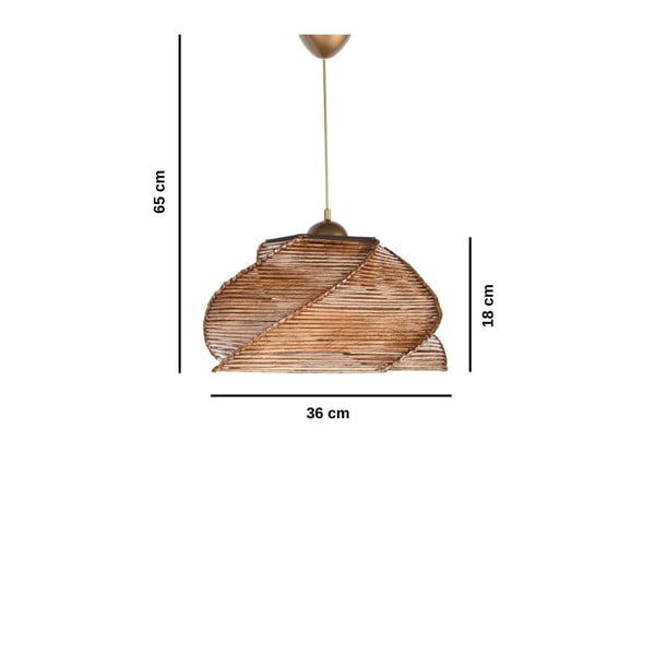 Bež viseća svjetiljka ø 36 cm Pentagone – Opviq lights-image-1