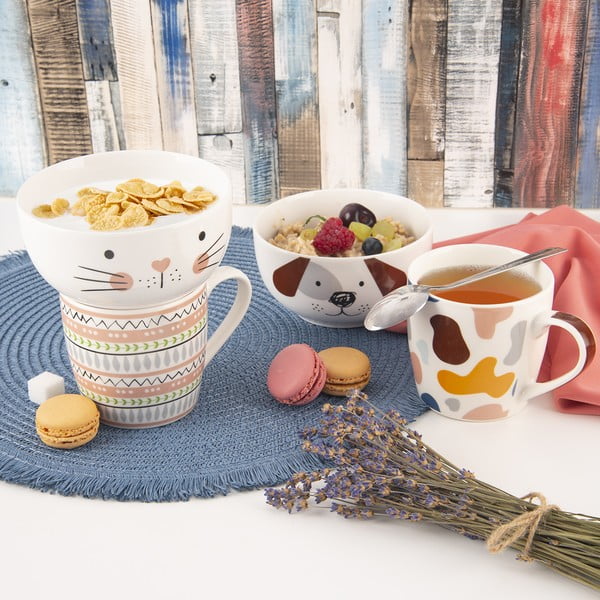 Porculanski set šalice i zdjele 2 kom 350 ml – Orion-image-1