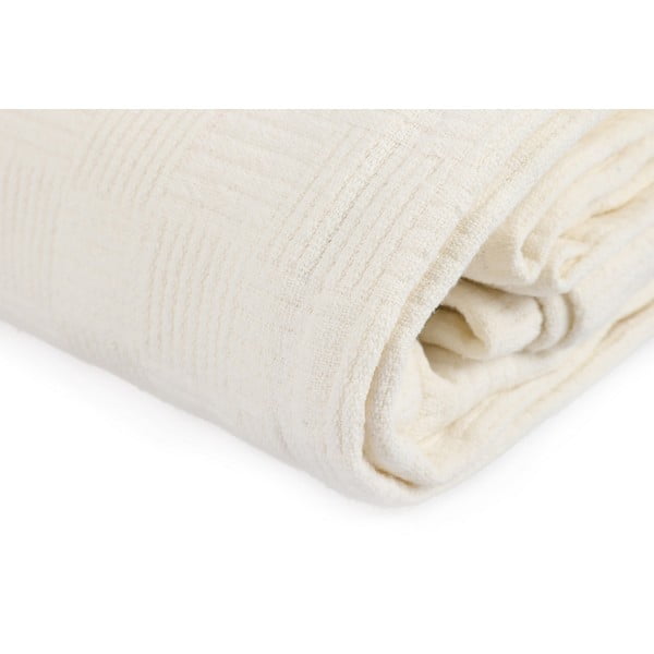 Lagani pamučni prekrivač Pique Cream, 200 x 240 cm-image-2
