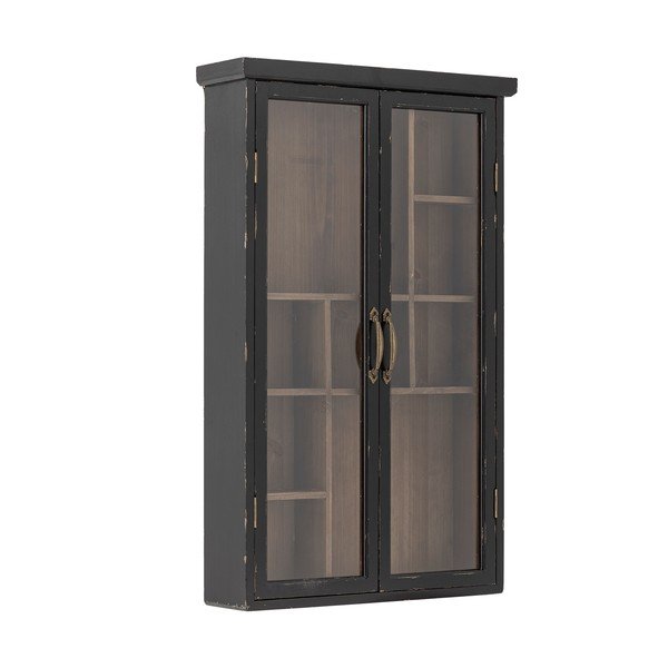 Crna viseća vitrina od masivne jele 50x80x14 cm Hazem – Bloomingville-image-2