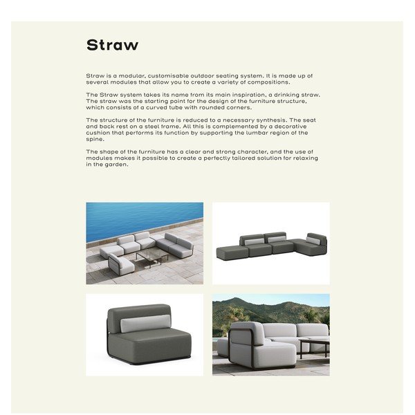 Bež vrtni tabure Straw – Sit Sit-image-1