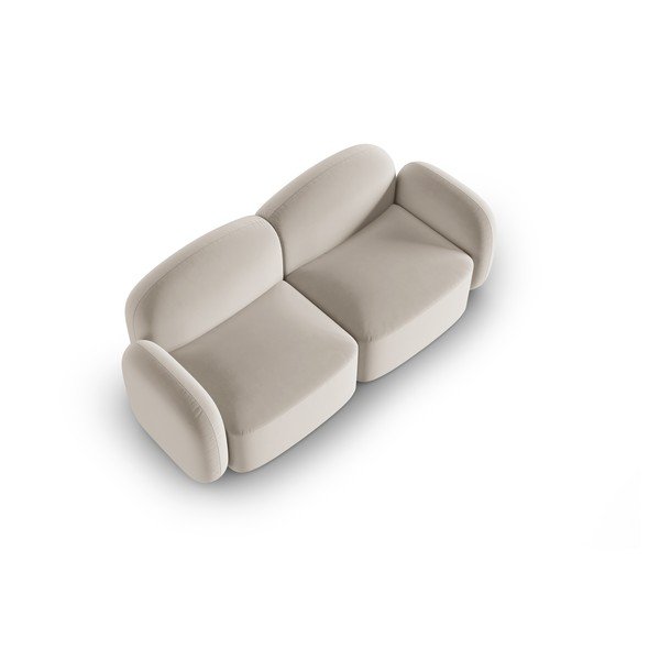 Bež baršunasti sofa 194 cm Blair – Micadoni Home-image-3