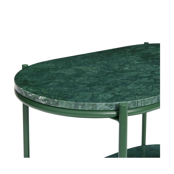Tamno zeleni mramorni stolić za kavu 34x58 cm Nusa – Hübsch-image-3