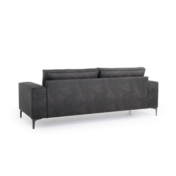 Antracitno siva sofa od imitacije kože 224 cm Copenhagen – Scandic-image-3