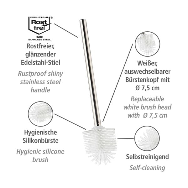 Zamjenska četka za toalet s ručkom od nehrđajućeg čelika Wenko-image-2