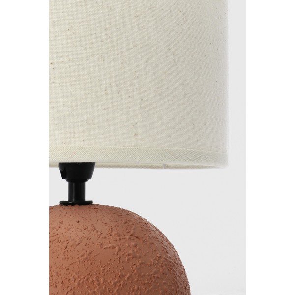 Stolna lampa keramička boja terakote s tekstilnim sjenilom (visina 32 cm) Irvin – Yes Everyday-image-2