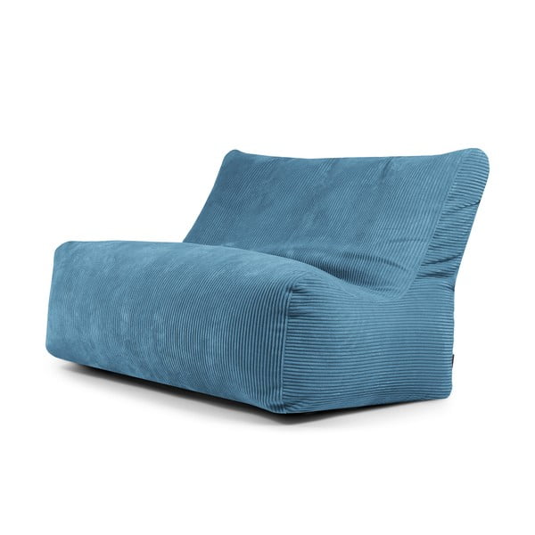 Plava vreća za sjedenje od samta Sofa Seat Lounge – SLOWDOWN