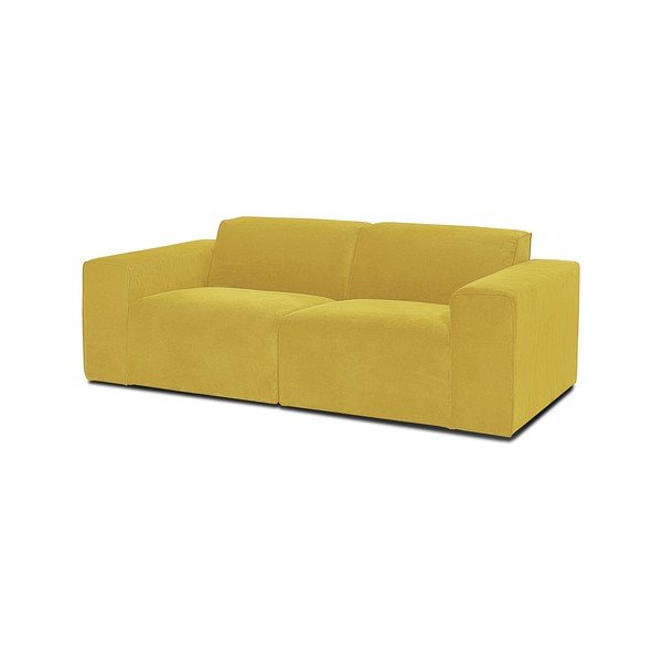 Žuta baršunasta modularna sofa Scandic Sting-image-2