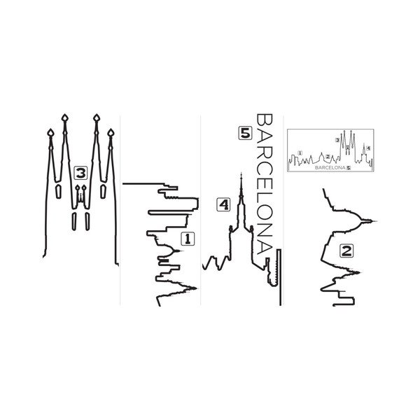 Naljepnica za gradski zid Ambiance Barcelone-image-2