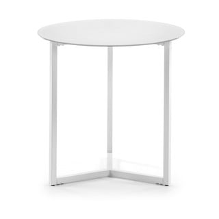 Bijeli stolić Kave Home Marae, ⌀ 50 cm
