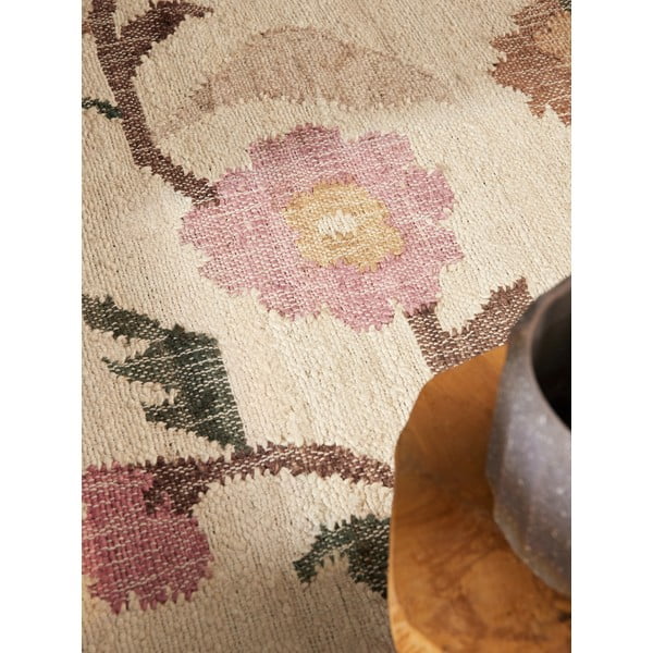 Krem ručno rađen juten tepih 80x150 cm Roya Violette – Elle Decoration-image-3