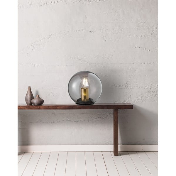 Crna stolna lampa sa staklenim sjenilom Dini – Fischer & Honsel-image-1