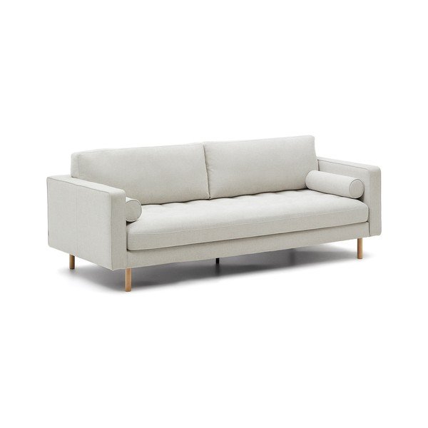 Sofa sivo-bež od šenila 222 cm Debra – Kave Home-image-1