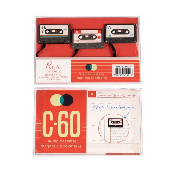 Oznake za knjige u setu od 3 kom Cassette - Rex London-image-3