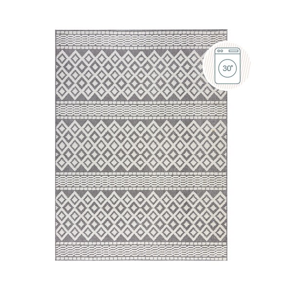 Sivi perivi tepih od šenila 80x160 cm Jhansi – Flair Rugs