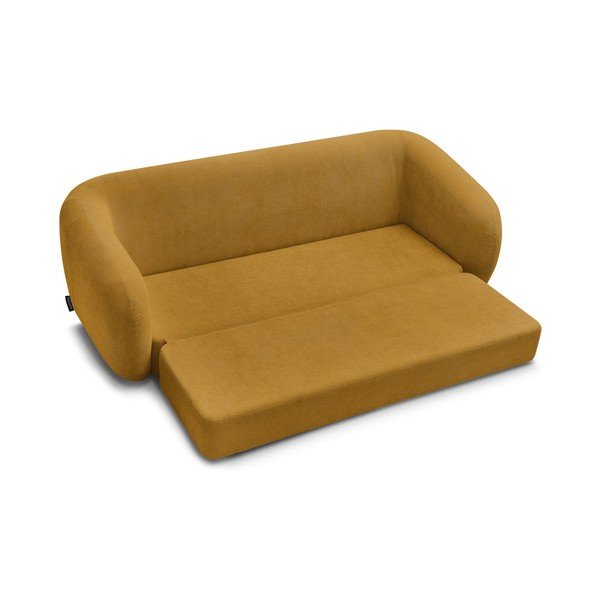 Senf žuta sklopiva sofa od šenila 228 cm Neyo – Bobochic Paris-image-3