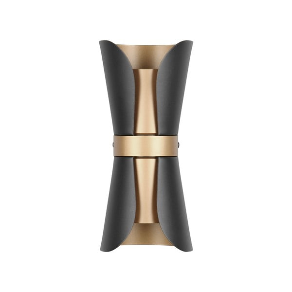 Crna/u brončanoj boji zidna lampa Coat – Trio