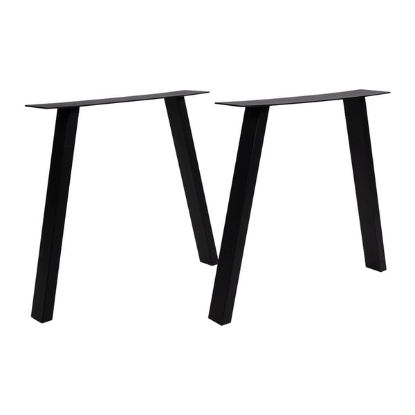 Crne čelične noge za blagovaonski stol House Nordic Nimes, dužine 71 cm