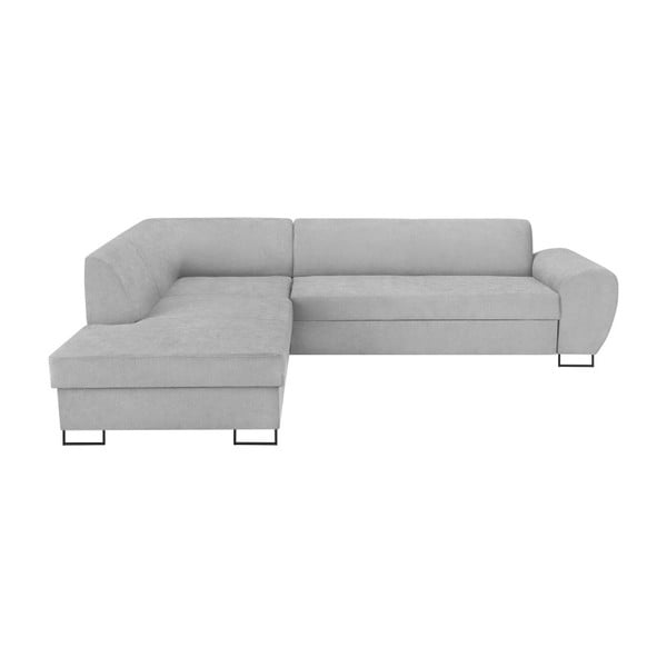 Sivi kutni kauč na razvlačenje s prostorom za odlaganje Kooko Home XL Lijeva kutna sofa Piano