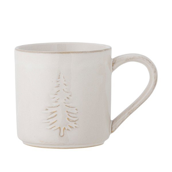 Krem šalica s božićnim motivom od kamenine 300 ml Winter – Bloomingville