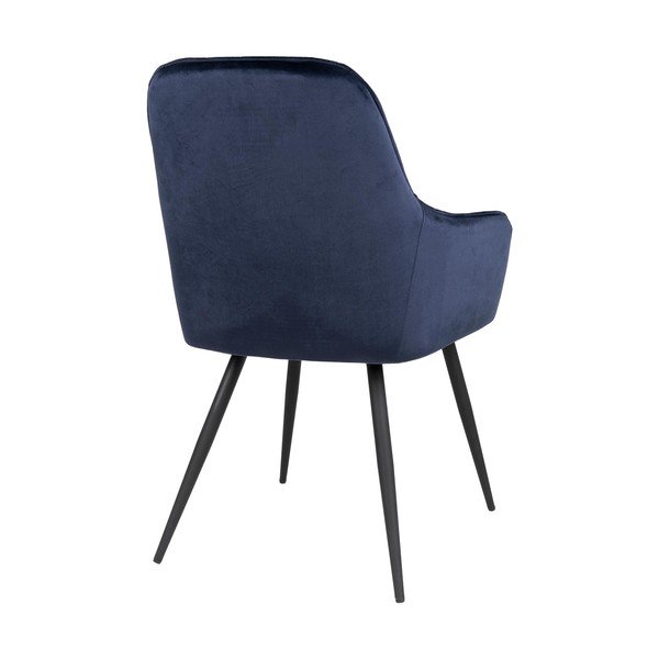 Tamno plave podstavljene blagovaonske stolice u setu s naslonima za ruke 2 kom Harbo – House Nordic-image-4