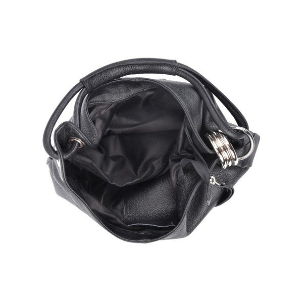 Crna kožna torbica Carla Ferreri Giuliya-image-1