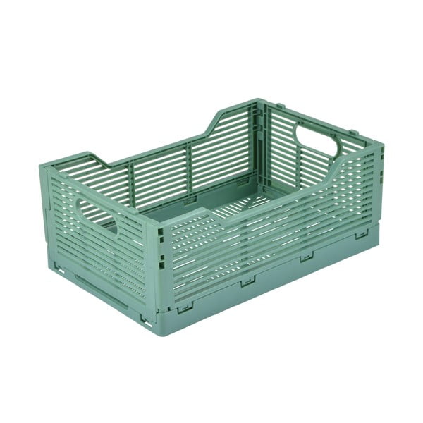 Svijetlo zelena plastična kutija za pohranu 30x20x11.5 cm – Homéa