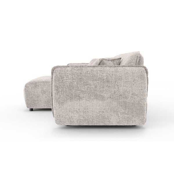 Bež kutna garnitura od šenila (s lijevim kutom/s ležaljkom) Nelia – Ropez-image-3